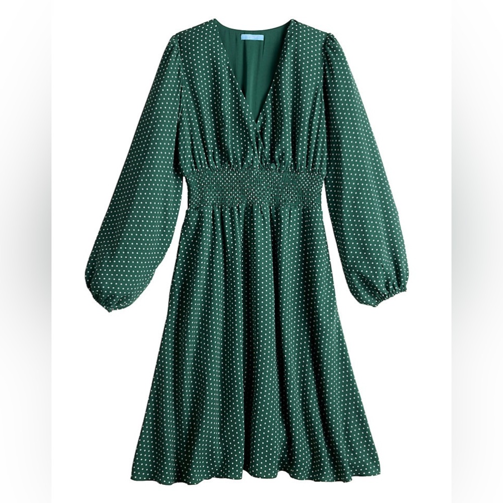 Draper James RSVP Fit and Flare Dresses in Red and Green